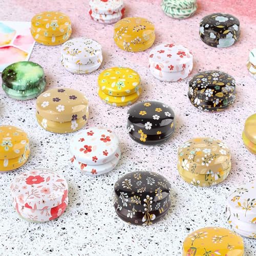 MAYCREATE 12PCS Candy Tins Colorful Marble Metal Tin with Lid, Empty Round Metal Storage Cans Jars Containers Travel Storage Tins for Candy Cookie Lip Balm DIY Candles Cosmetics Ointment, Style B MAYCREATE 12PCS Candy Tins Colorful Marble Metal Tin with Lid, Empty Round Metal Storage Cans Jars Containers Travel Storage Tins for Candy Cookie Lip Balm DIY Candles Cosmetics Ointment, Style B